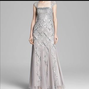 Silver Sequin Dress with cap sleeves. Size 4.